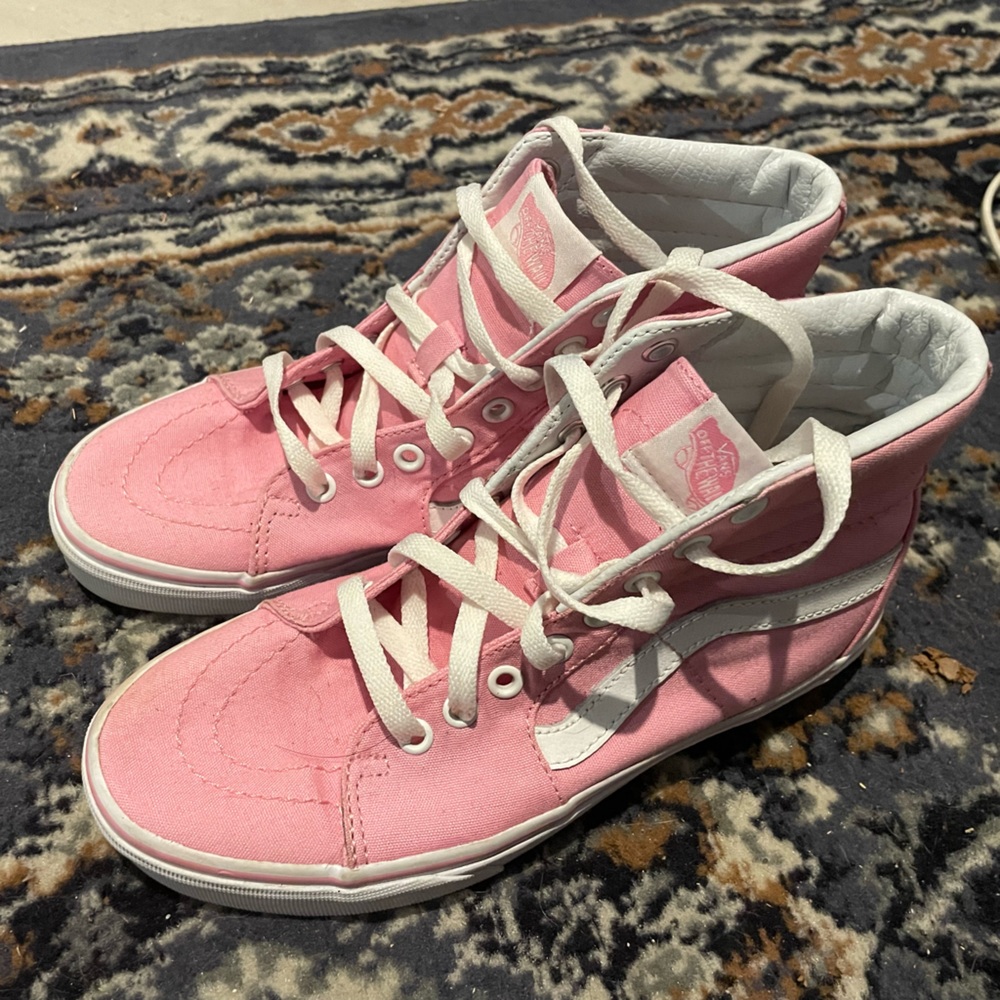 Pink high top vans